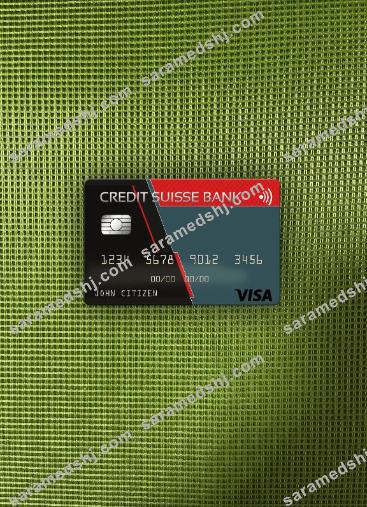 USA Credit Suisse Bank visa card photolook front